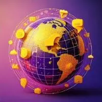 vector image of globe image with jobs offered around the world